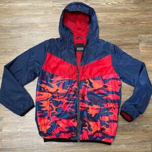 Riflessi Windbreaker With Hood - Men's Size Medium - Full Zip - 100% Polyester